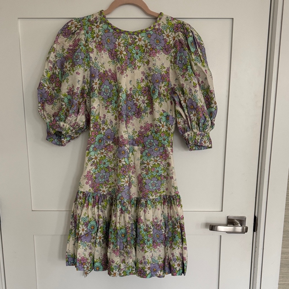 Alemais Floral Puff Sleeve Dress